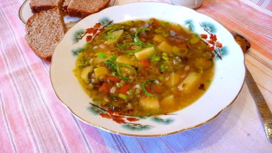 Рецепт рассольника ленинградского с мясом перловкой и огурцами