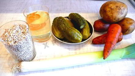 Рецепт рассольника ленинградского с мясом перловкой и огурцами