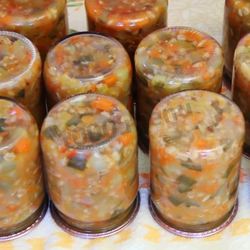 Рецепт Рассольника на зиму с помидорами и огурцами