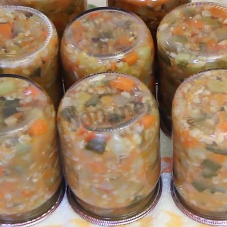 Рецепт Рассольника на зиму с рисом в банках