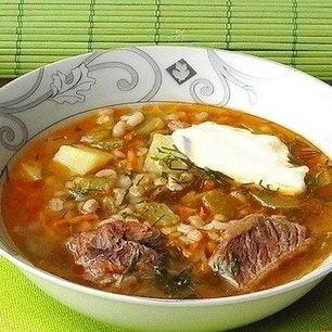 Рецепт Рассольника с фасолью