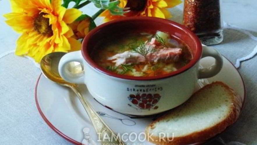 Рецепт рассольника с форелью