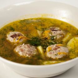 Рецепт Рассольника с фрикадельками из индейки