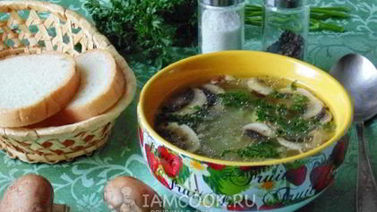 Рецепт Рассольника с грибами