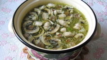 Рецепт рассольника с грибами
