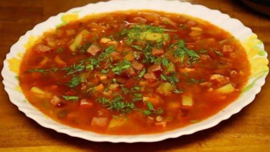 Рецепт рассольника с колбасой и копченостями