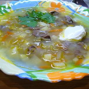 Рецепт Рассольника с куриными потрошками