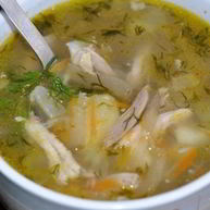 Рецепт Рассольника с курицей и рисом