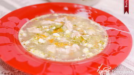 Рецепт рассольника с курицей и сыром в горшочке