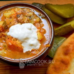 Рецепт Рассольника с овсянкой