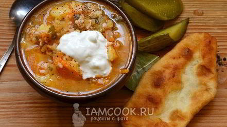 Рецепт рассольника с овсянкой