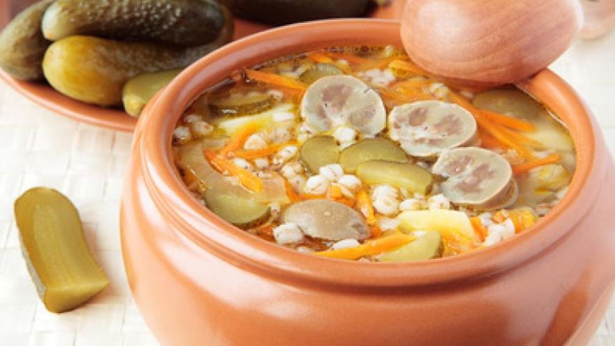 Рецепт рассольника с почками