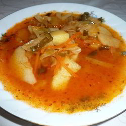 Рецепт Кислых щей на курином бульоне