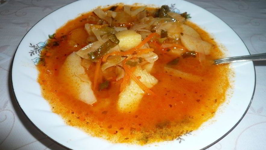 Рецепт кислых щей на курином бульоне