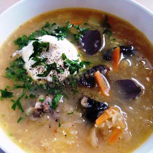 Рецепт Кислых щей с утиными потрохами