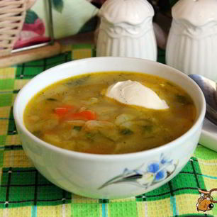 Рецепт Летних щей из молодой капусты со сладким перцем