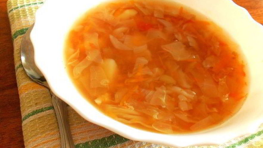 Рецепт постных щей без масла