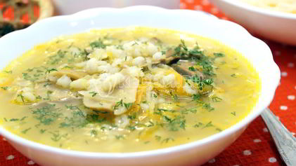 Рецепт Щей грибных с перловкой