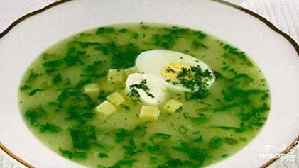 Рецепт Щей из щавеля с яйцом