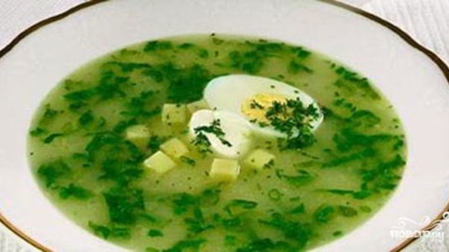 Рецепт щей из щавеля с яйцом