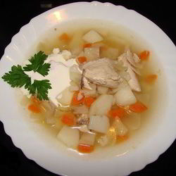 Рецепт Щей из свежей капусты на курином бульоне