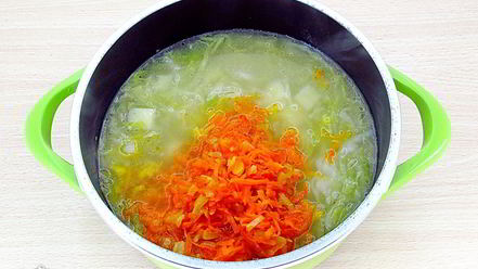 Рецепт щей из свежей капусты с плавленым сыром