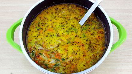 Рецепт щей из свежей капусты с плавленым сыром