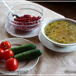 Рецепт Щей постных с гречкой и квашеной капустой