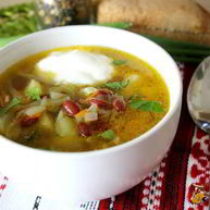 Рецепт Щей с фасолью на курином бульоне
