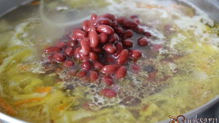 Рецепт щей с фасолью на курином бульоне