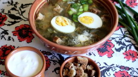 Рецепт щей весенних с рисом и щавелем