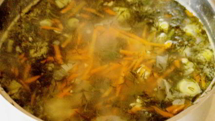 Рецепт щей весенних с рисом и щавелем