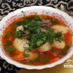 Рецепт Шурпы из баранины по-узбекски