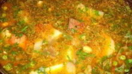 Рецепт шурпы из свинины в казане