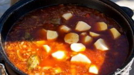 Рецепт шурпы на костре