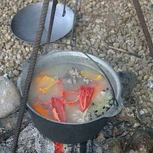 Рецепт Шурпы в казане на костре