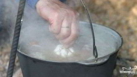 Рецепт шурпы в казане на костре