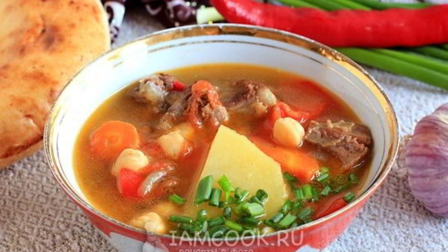 Рецепт жареной шурпы по-узбекски