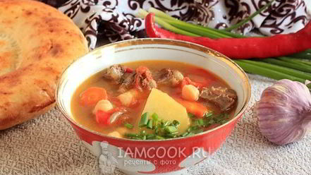 Рецепт жареной шурпы по-узбекски
