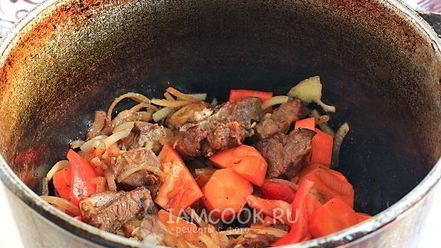 Рецепт жареной шурпы по-узбекски