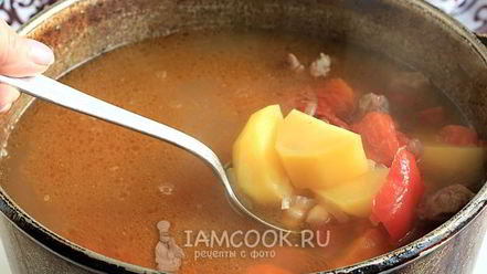 Рецепт жареной шурпы по-узбекски