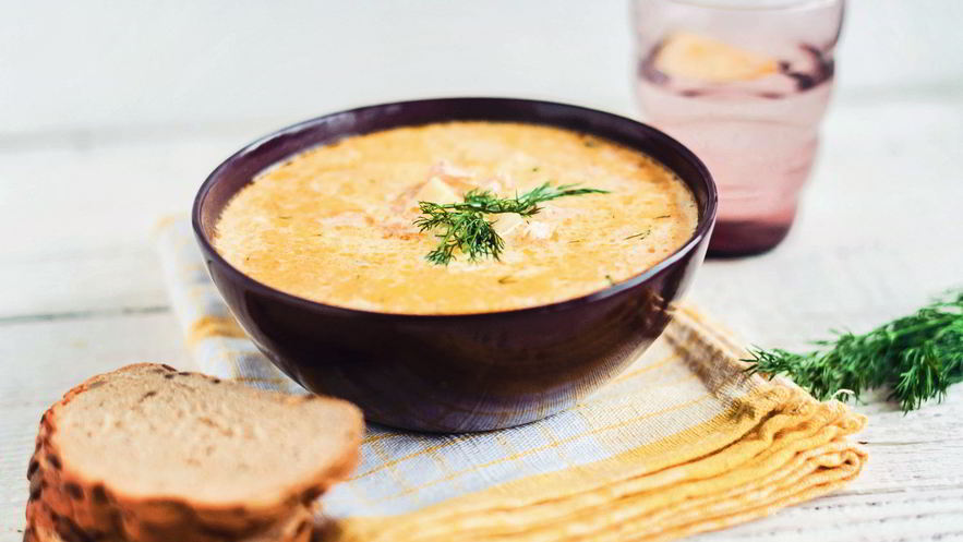 Рецепт сливочного супа с семгой