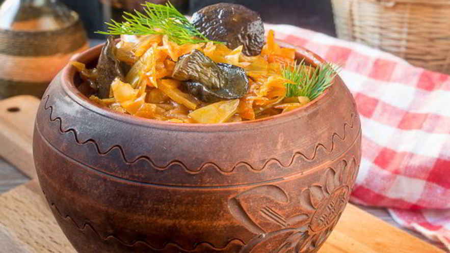 Рецепт капустной солянки с грибами