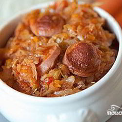 Рецепт Капустной солянки с сосиской