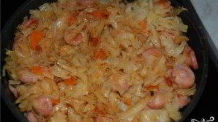 Рецепт капустной солянки с сосиской