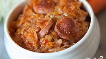 Рецепт капустной солянки с сосиской