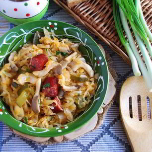 Рецепт Капустной солянки с вешенками