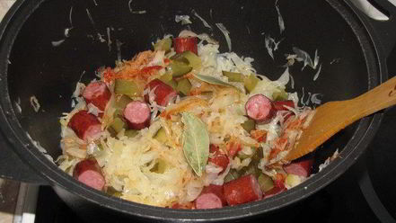 Рецепт капустной солянки с вешенками