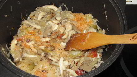 Рецепт капустной солянки с вешенками