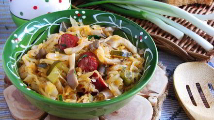 Рецепт капустной солянки с вешенками